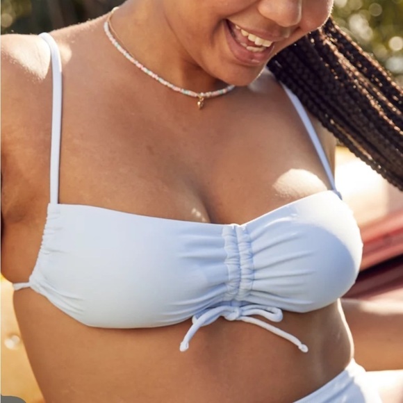 aerie Other - Aerie ruched bandeau bikini Top NWT